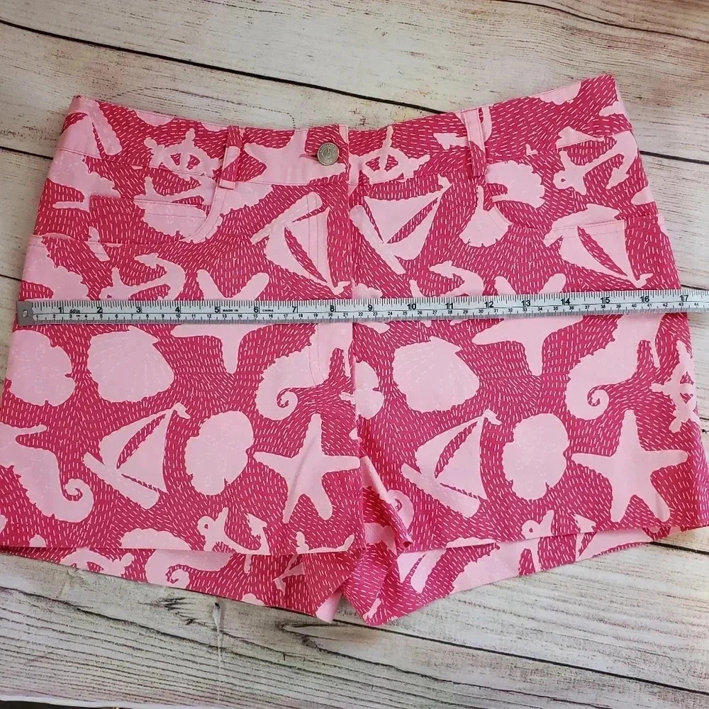 Lilly Pulitzer Womens Size 0 Pink Anchor, Sea Shell, Starfish Print Shorts - Picture 10 of 10
